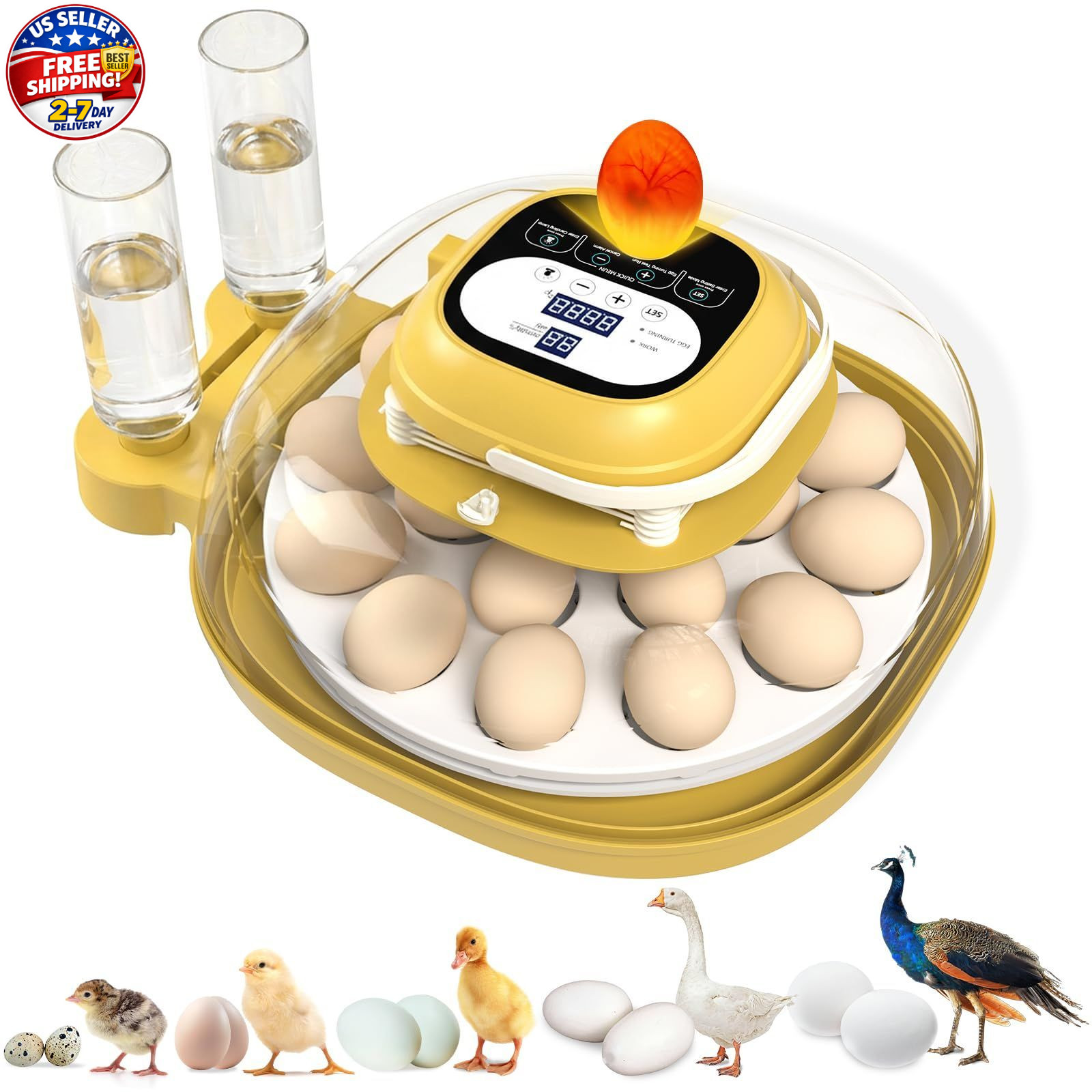Egg Incubators for Hatching Eggs with Automatic Egg Turning & Humidity Control -