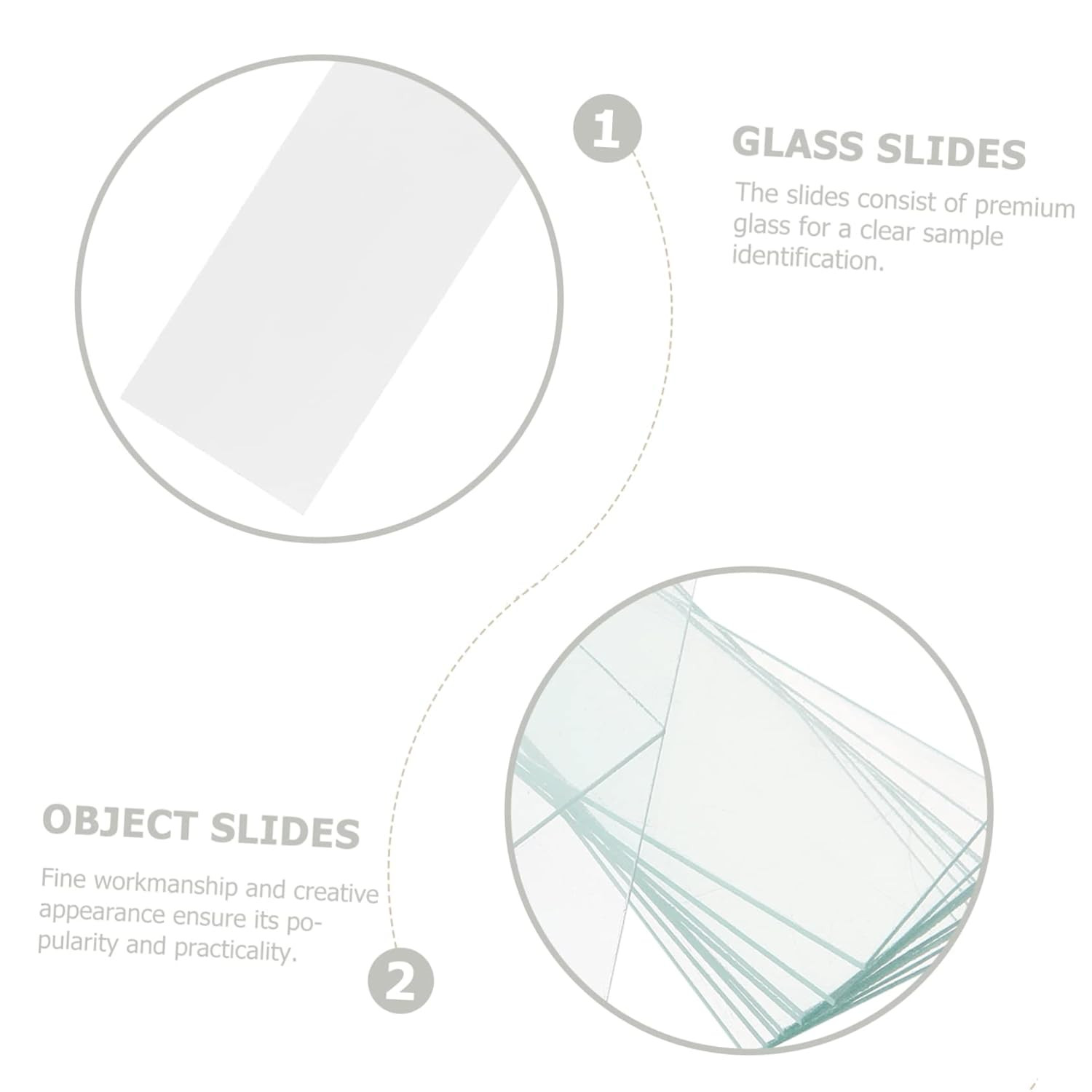 100Pcs Microscope Slides Premium Transparent Blank Microscope Slides for Laborat