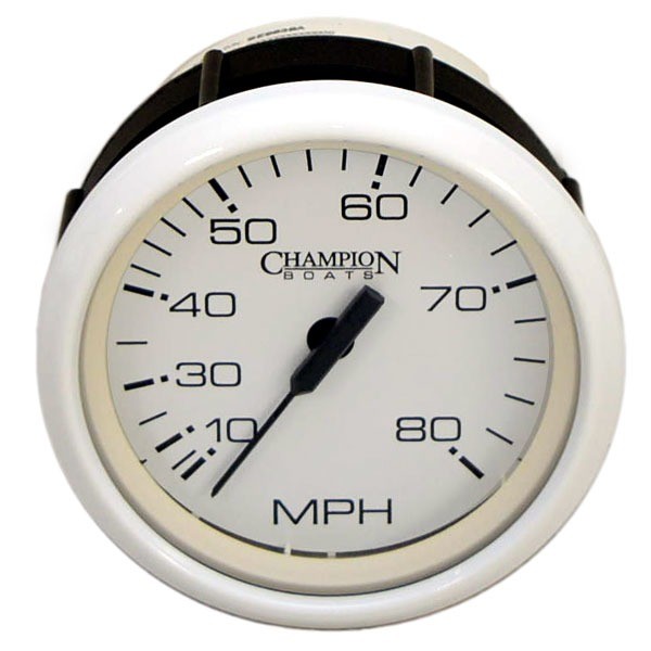 Champion Boat Speedometer Gauge 7E474 | Faria SE9638A 3 1/4 Inch White