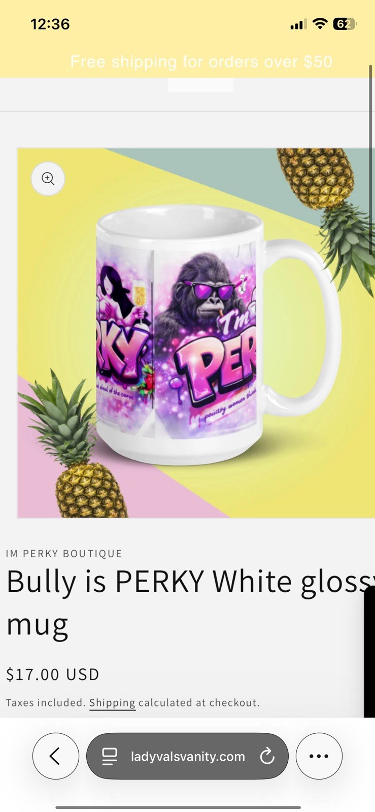 Bully W I’m Perky Coffee Mug