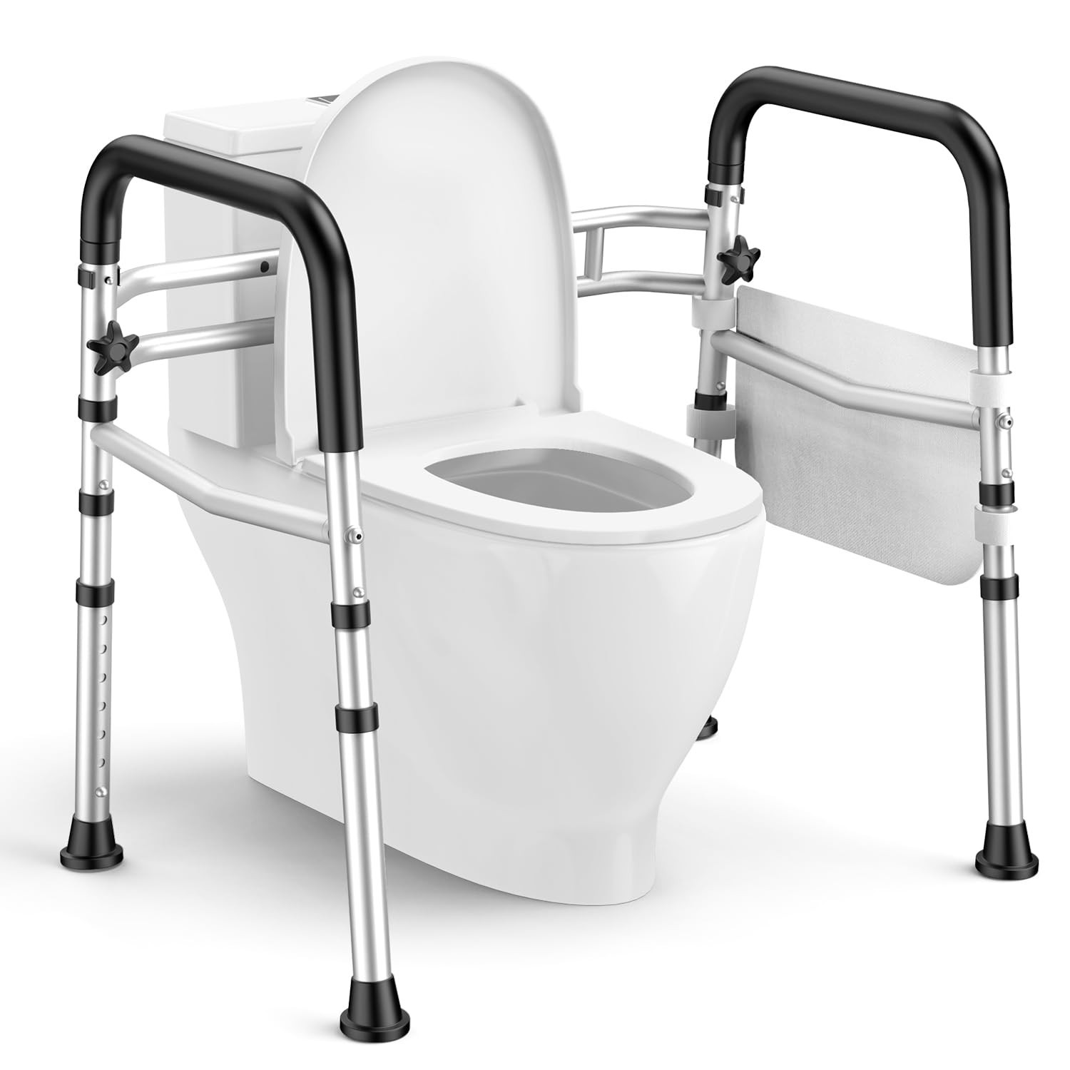 Toilet Safety Rails for Seniors, Adjustable Height & Width Toilet Safety Fram...