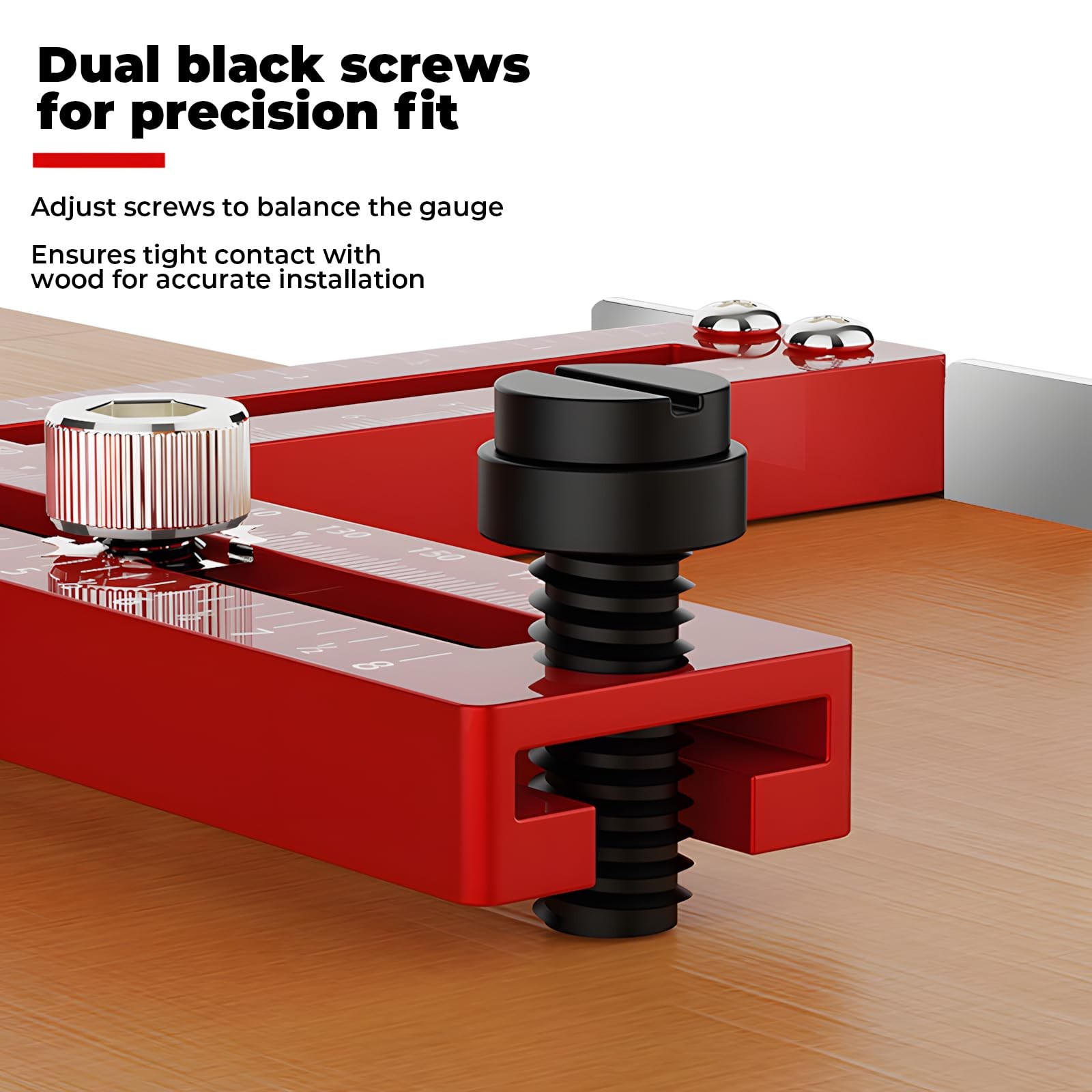 Cabinet Hardware Jig – Adjustable Drill Guide Template for Knobs & Red