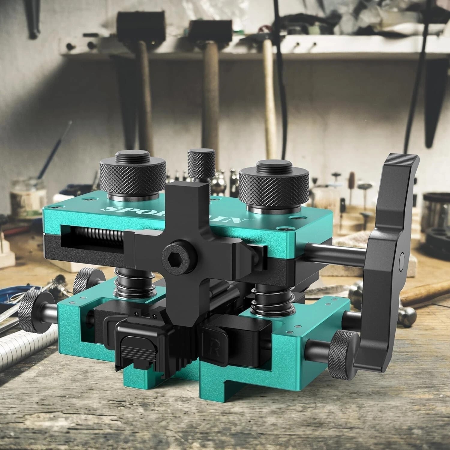 Pistol Sight Pusher Tool for Square Slides Front & Rear Sight Adjustment(Cyan)