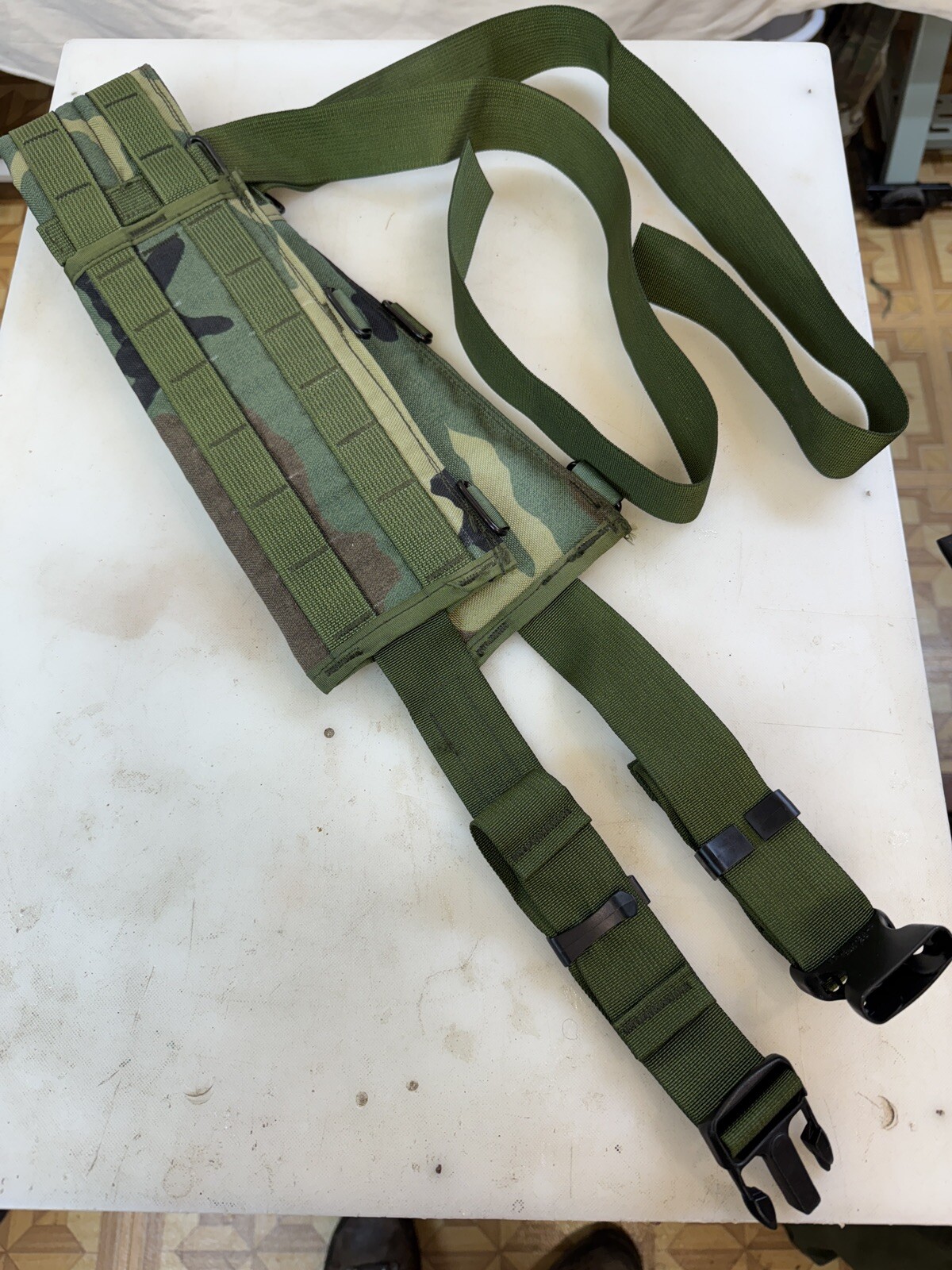 Woodland Molle FLC LBV Woodland Tactical Utility Waist War Belt Vest Harness SDS