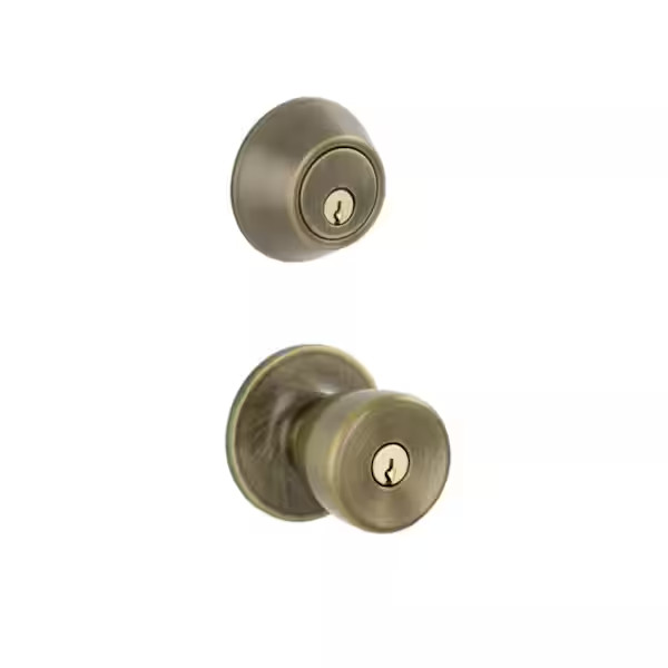 Schlage Brill Antique Brass Single Cylinder Deadbolt VC60 V BRL 609