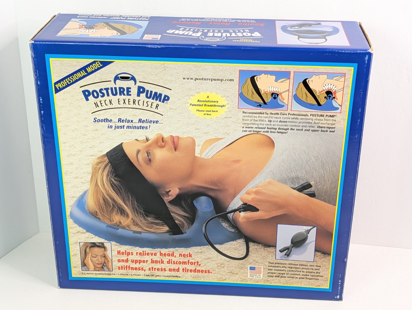 Posture Pump Neck Exerciser Professional Model with Head & Chin Strap