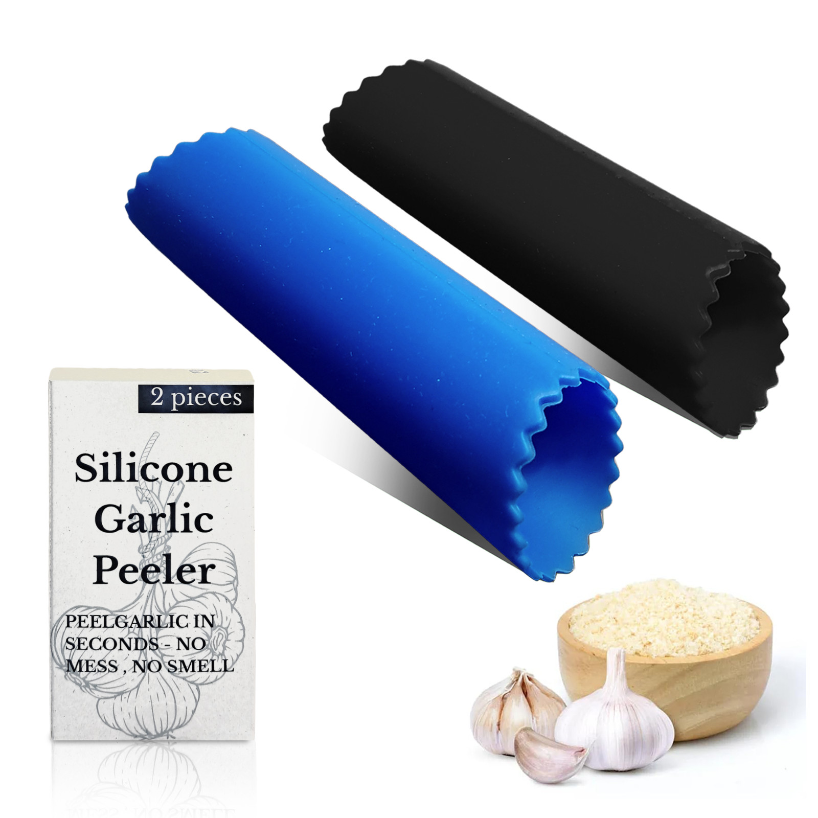 Silicone Garlic Peeler Tube – Easy Garlic Skin Remover Tool – Odor-Free,BPA-Free
