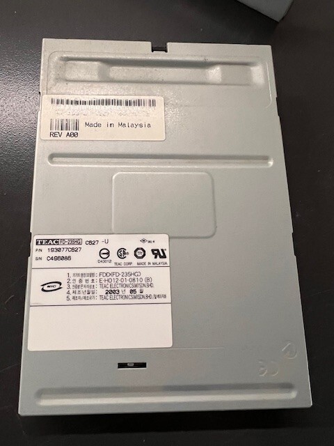 TEAC FD-235HG 3.5" Floppy Drive - P/N: 193077C6-27. Pulled From Working System.