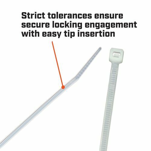 Crescent 300 x 4.8mm Natural Cable Ties - 25 Pack