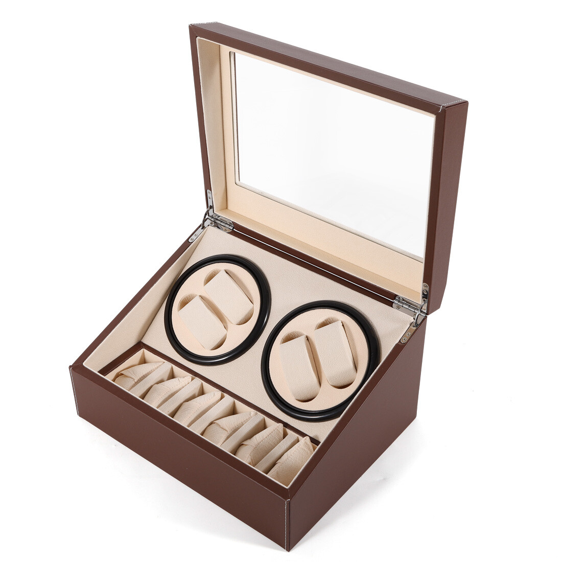 4+6 Automatic Watch Winder Watch Display Box Luxury Storage Case Self-winding