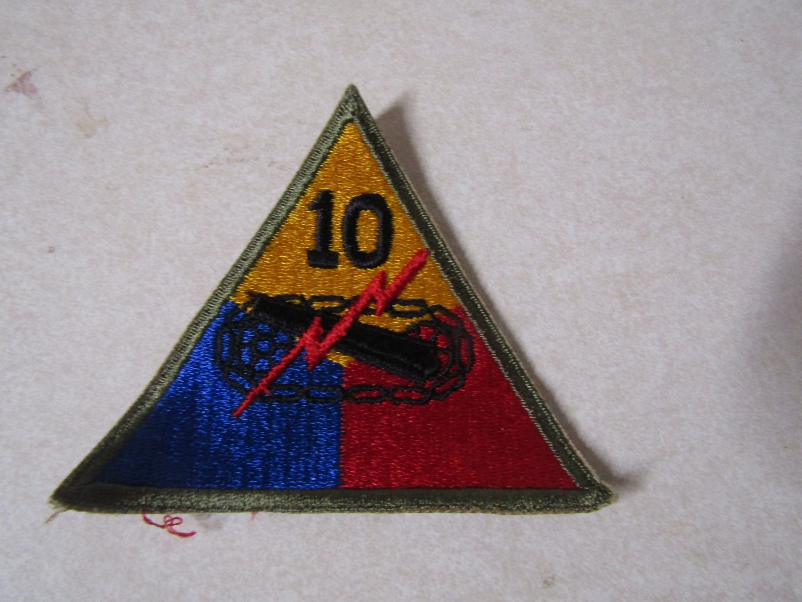 MILITARY PATCH OLDER WW2 ERA TO 80s 10TH ARMORED DIVISION #1