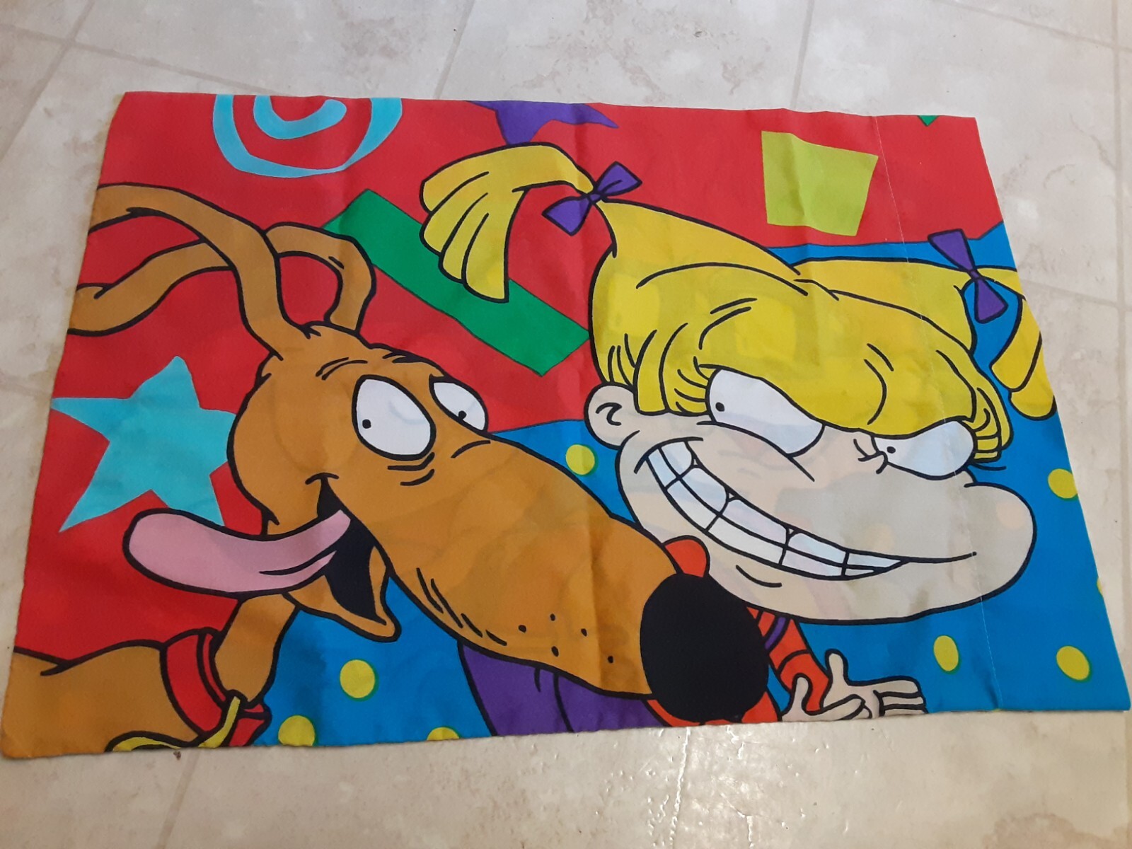 Vintage 1990s Rugrats Pillow case.
