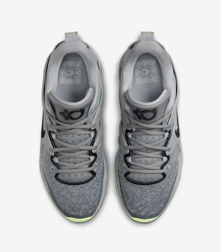Nike KD15 TB Wolf Grey Volt Yellow Basketball Kevin Durant DO9826-001 Mens Size