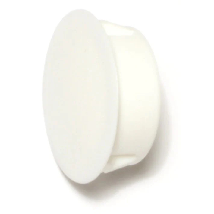 1" White Nylon Plastic Flush Head Hole Plugs (6 pcs.)
