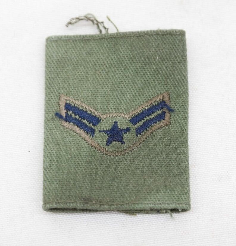 US Air Force Jacket Slip On Rank Tab Patch Olive Green Airman First Class   TF