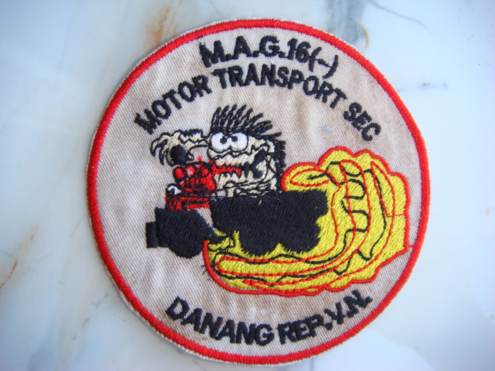 USMC MARINE MAG-16 MOTOR TRANSPORT SECTION AT DA NANG, VIETNAM WAR PATCH