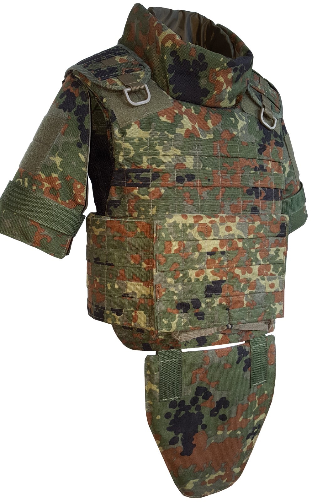 Tactical Plate Carrier Vest Flecktarn Size M MOLLE Cordura Empty Modular Shark