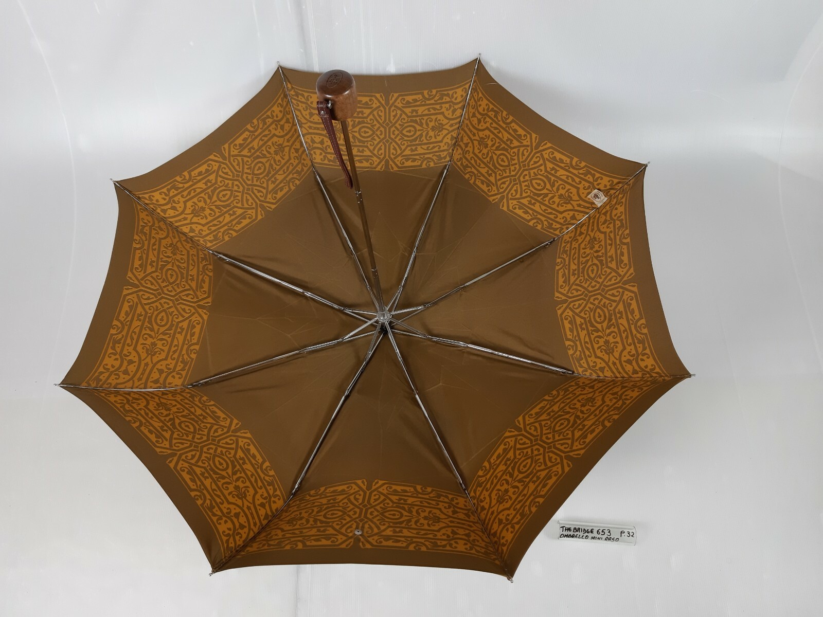 Unisex Mini Umbrella - Technofibre - Bronze/Yellow - Cod.653 - The Bridge
