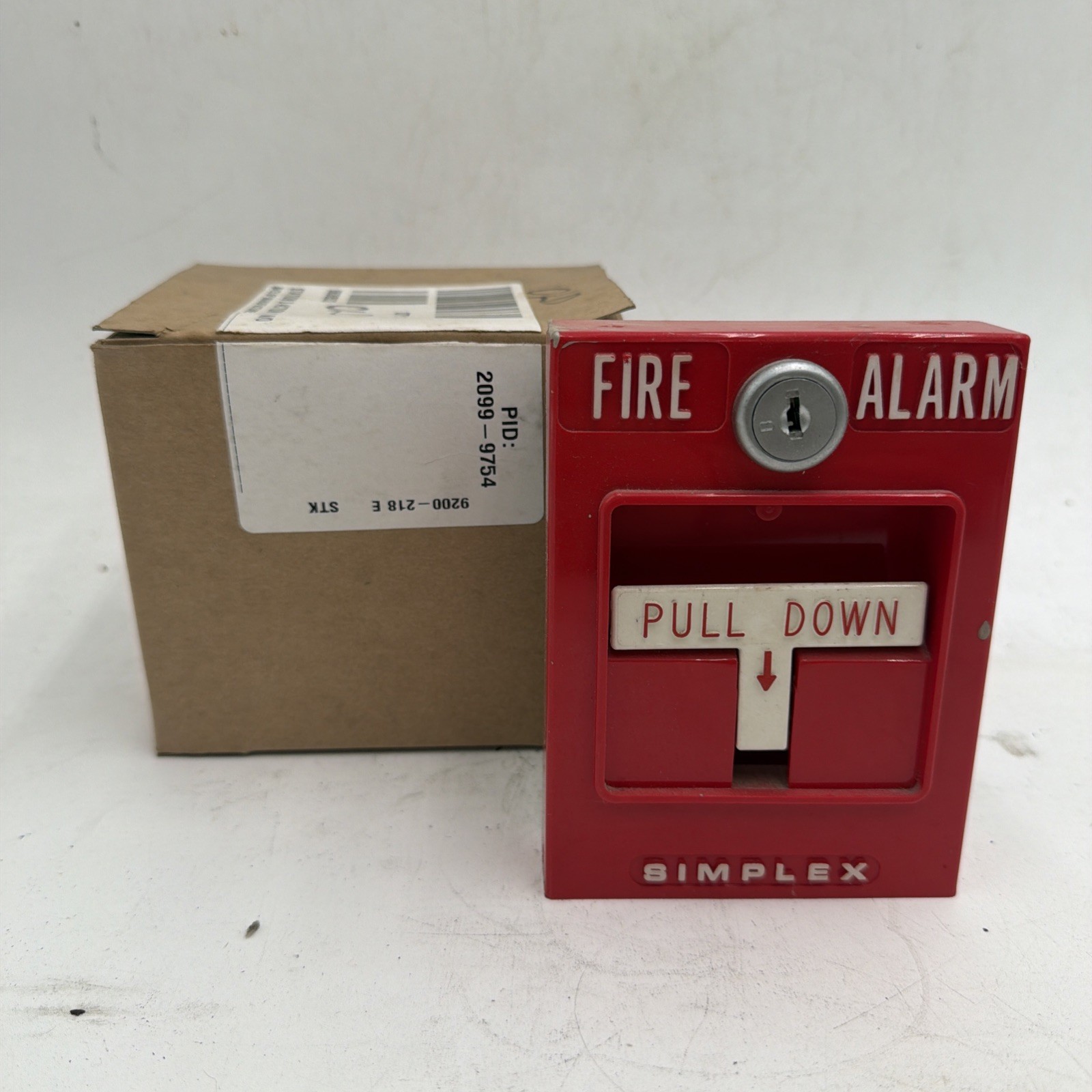 Simplex 2099-9754 Fire Alarm Pull Station "PULL DOWN" Pull Down