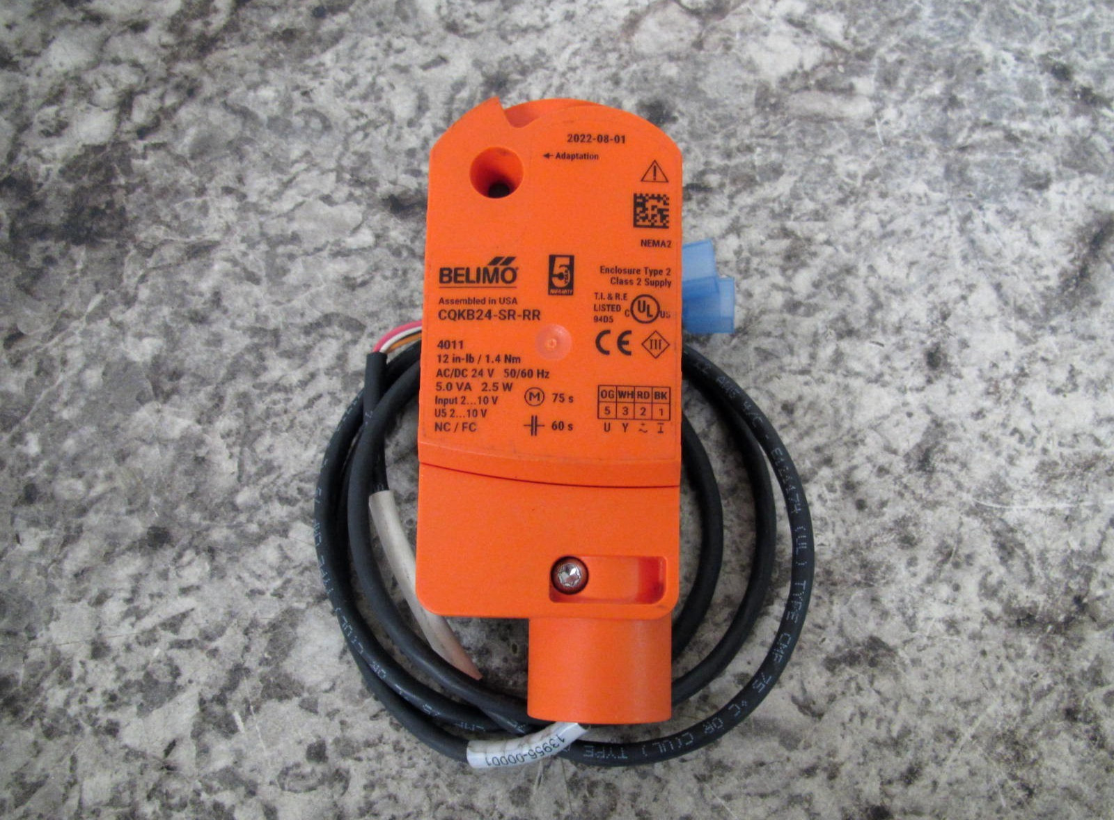 Belimo CQKB24-SR-RR 12in-lb / 1.4Nm AC/DC 24V Zone Valve Actuator Free Shipping