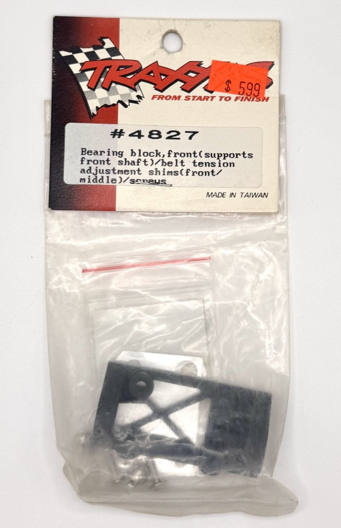 Traxxas, #4827- BEARING BLOCK, FRONT(SUPPORTS FRONT SHAFT)  INV.6