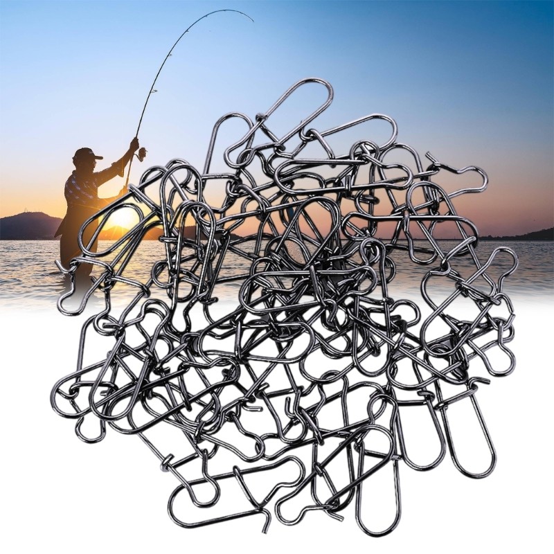 50Pcs Quickly Change Fishing Snapping Clip Hook Snapping Pin Lures Connector