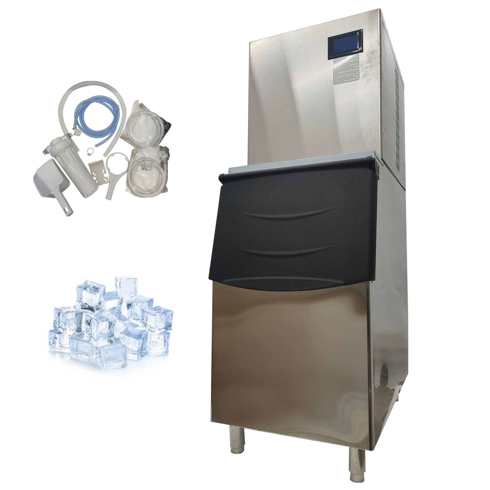 110V Commercial Ice Maker Machine Auto Air Cooled Cube Ice Machine 250KG/Day