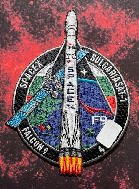 BULGARIASAT-1 FALCON 9 AUTHENTIC SPACEX SPACE X EMPLOYEE NUMBERED PATCH 🚀
