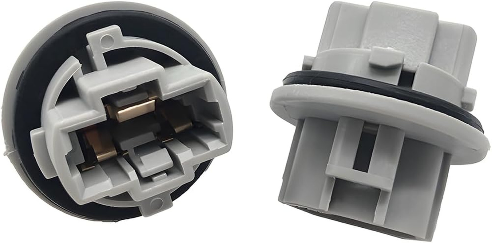 Front Turn Signal Light Bulb Plug Socket, 2 Pcs, Gray, Replacement OEM 90075-600
