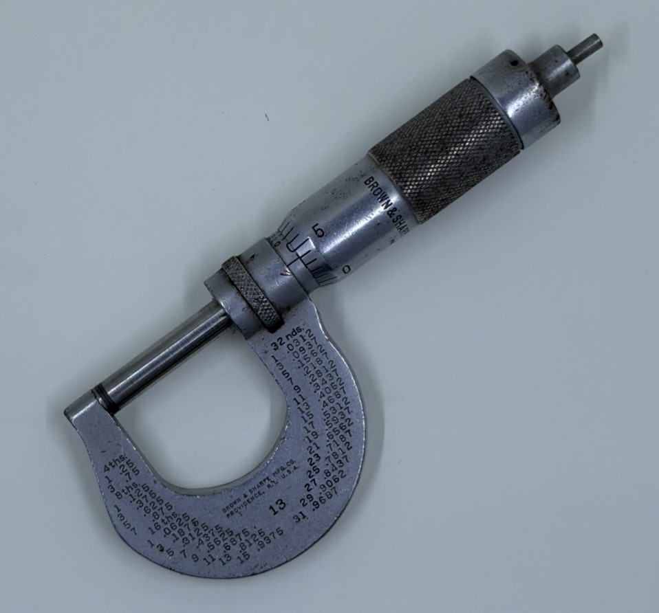 Vintage Brown & Sharpe No. 13 Outside Micrometer Caliper 0-1" Machinist Tool USA