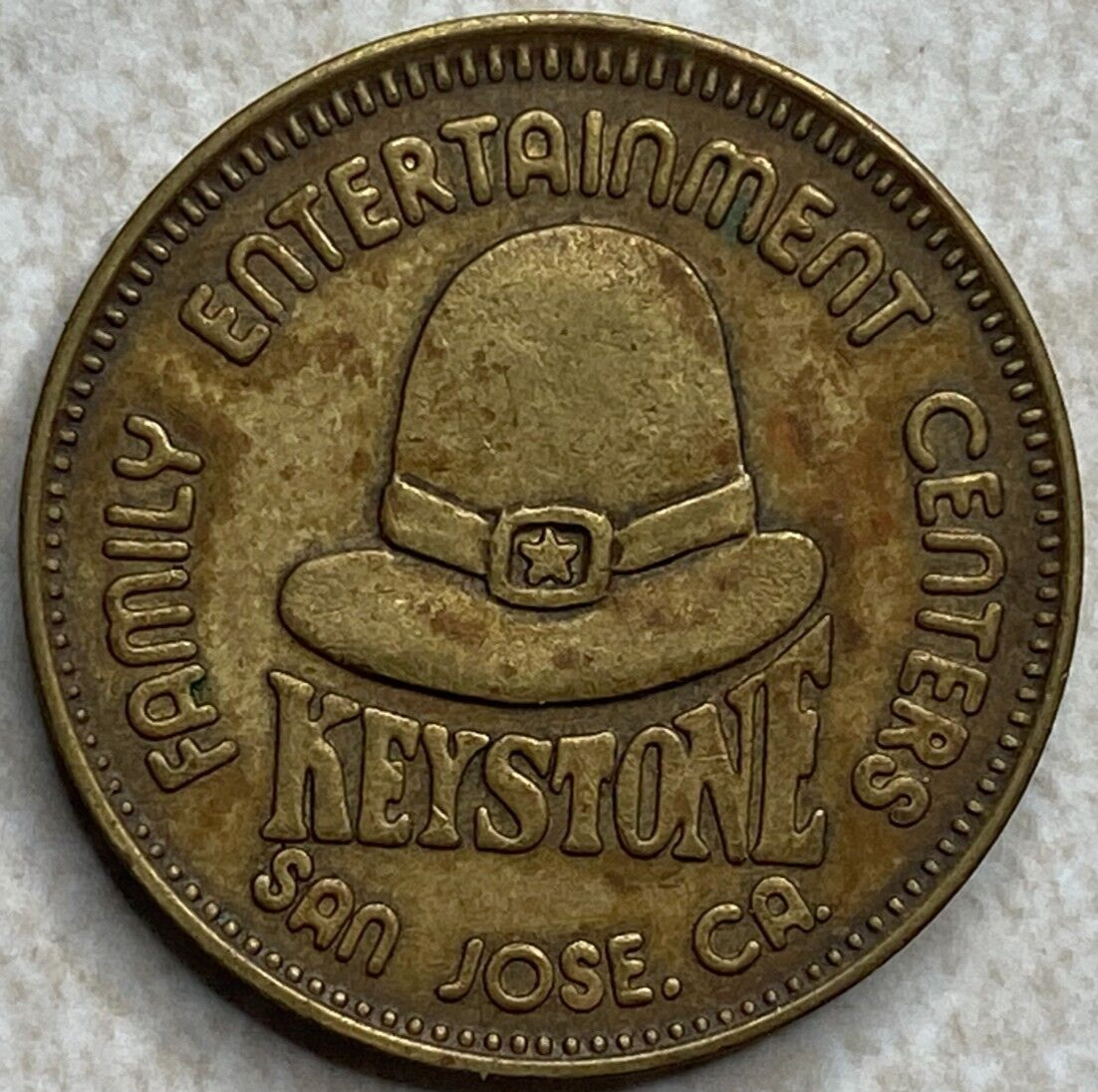 Keystone Family Entertainment Center San Jose CA Arcade Trade Game Token T5922