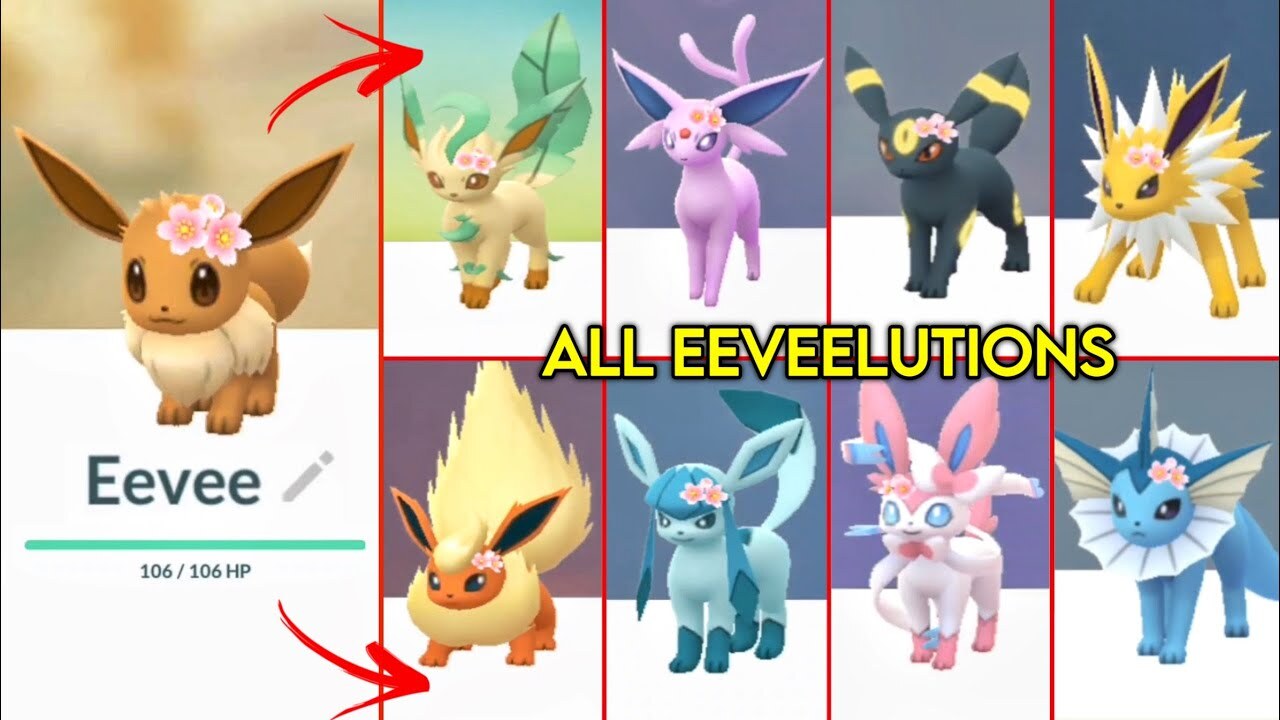 Flower Blossom Sylveon Flareon Vaporen Jolteon Umbreon Espeon Glaceon Leafeon