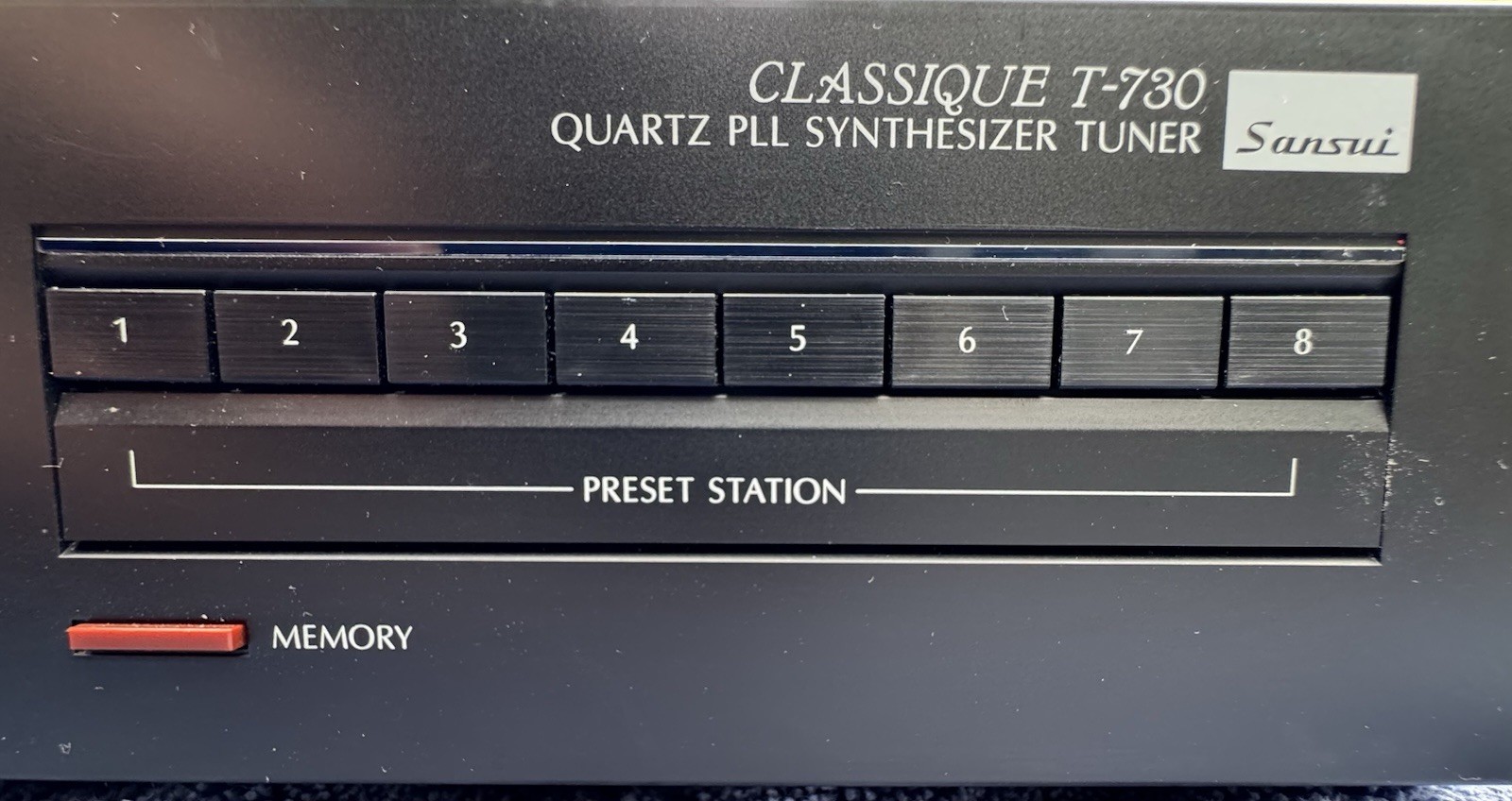 Sansui Classique T-730 Quartz Synthesizer AM/FM Stereo Tuner Vintage Japan