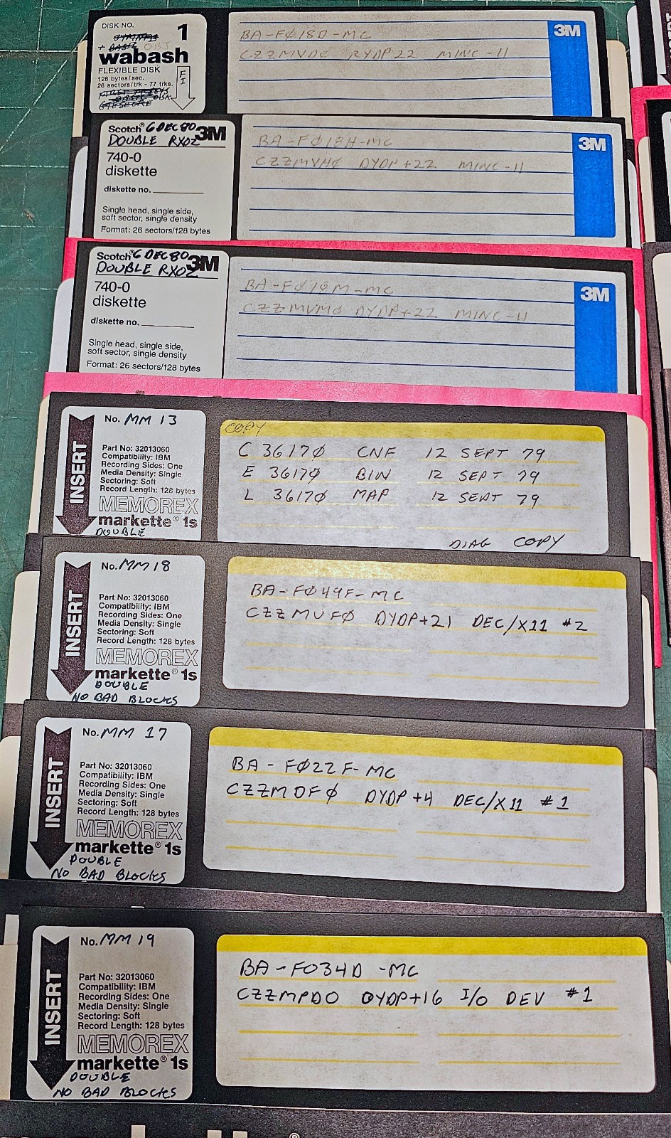 (2) Kas-Ette/10 Library Cases + (25) Used 8" Floppy Disks