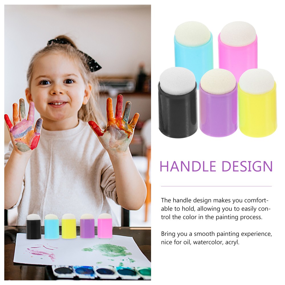 25 Pcs Finger Drawing Sponge Set Daubers for Stenciling Stamping Tools