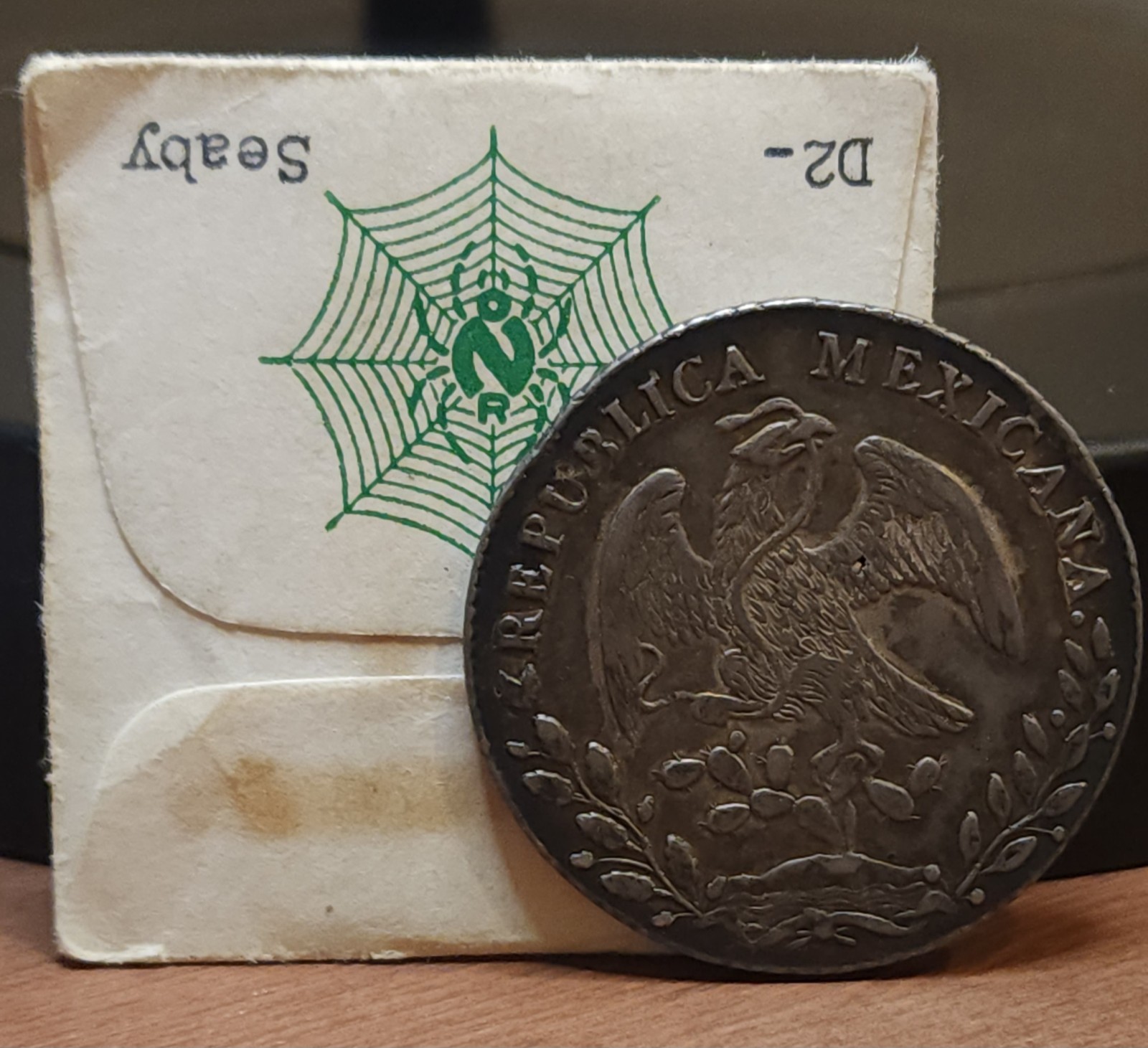 1885 Pi Mexico Second Republic 8 Reales Norweb Holder