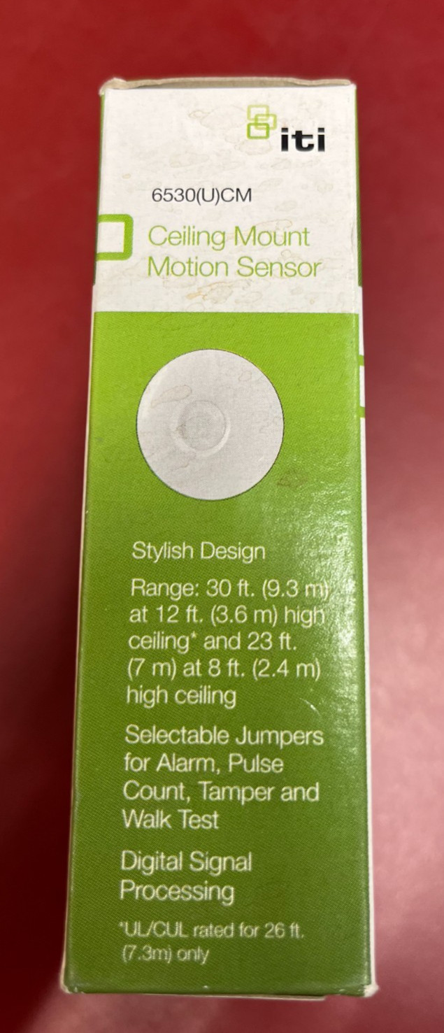 INTERLOGIX 6530UCM CEILING MOUNT MOTION SENSOR NOS