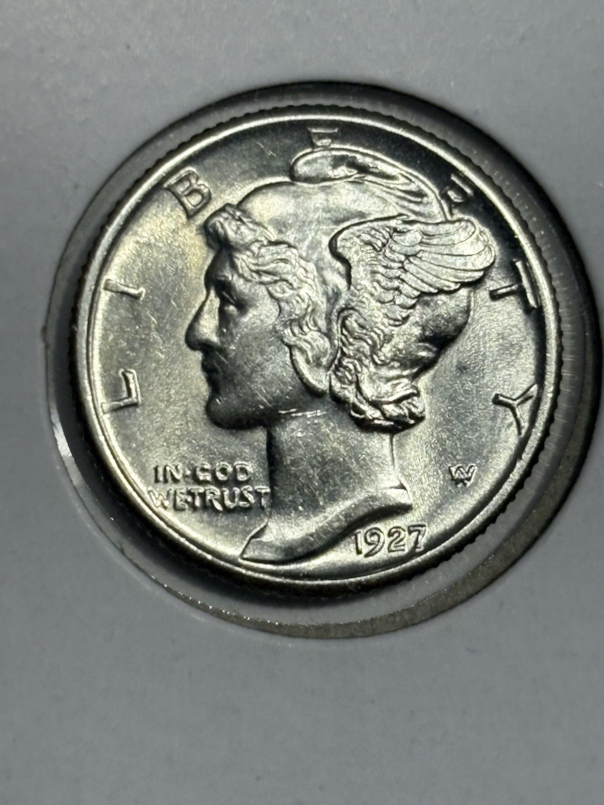 1927  Uncirculated Mercury Silver Dime - #19819