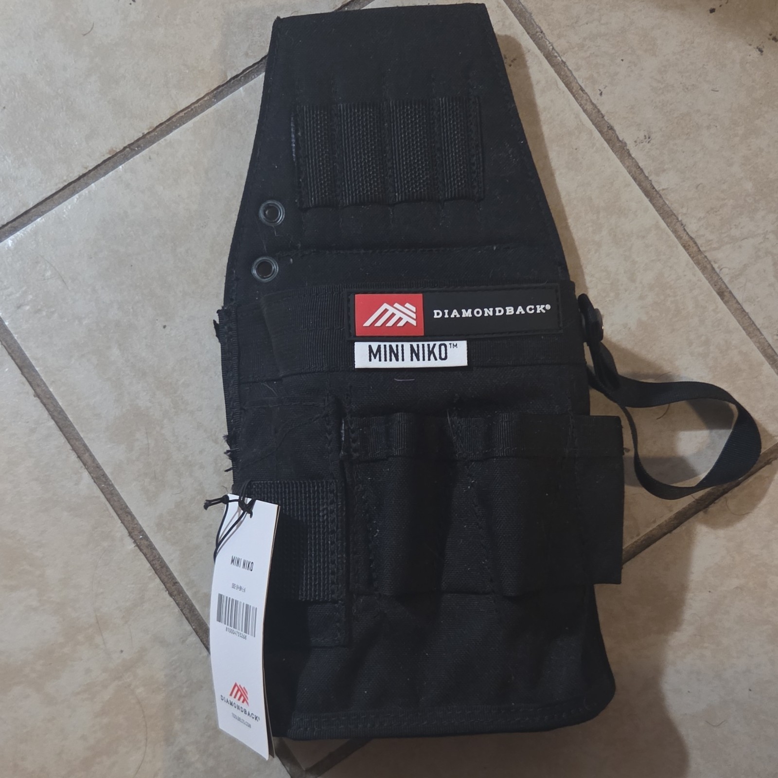 Diamondback Mini Niko Tool Pouch, Small Fabric Multiple Pockets Black