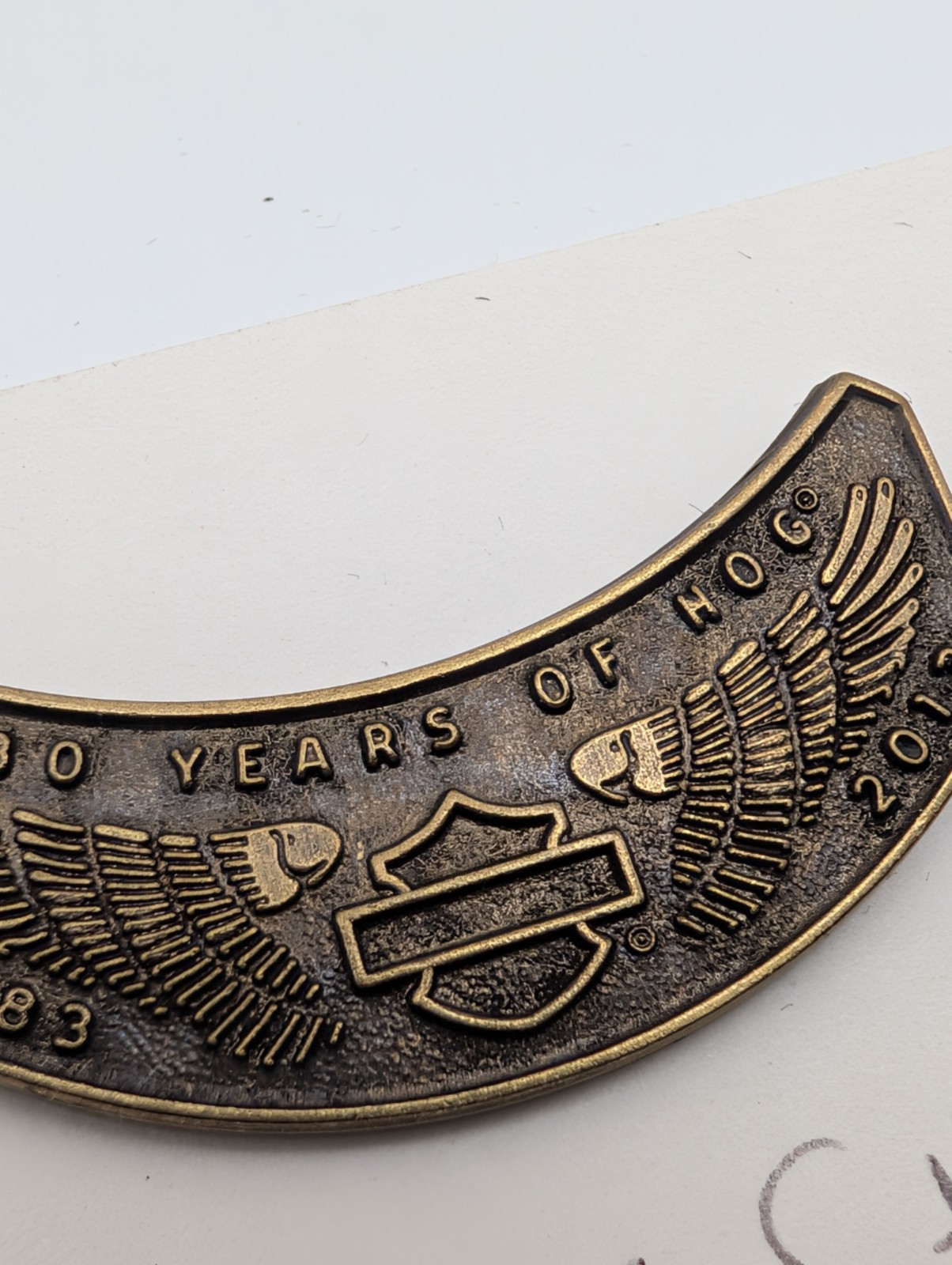 Harley Davidson HOG 30th Anniversary 1983-2013 Patch & Lapel Pin Set