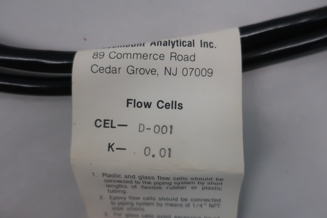 Rosemount Analytical CEL- D-001 K- 0.01 Flow Cell