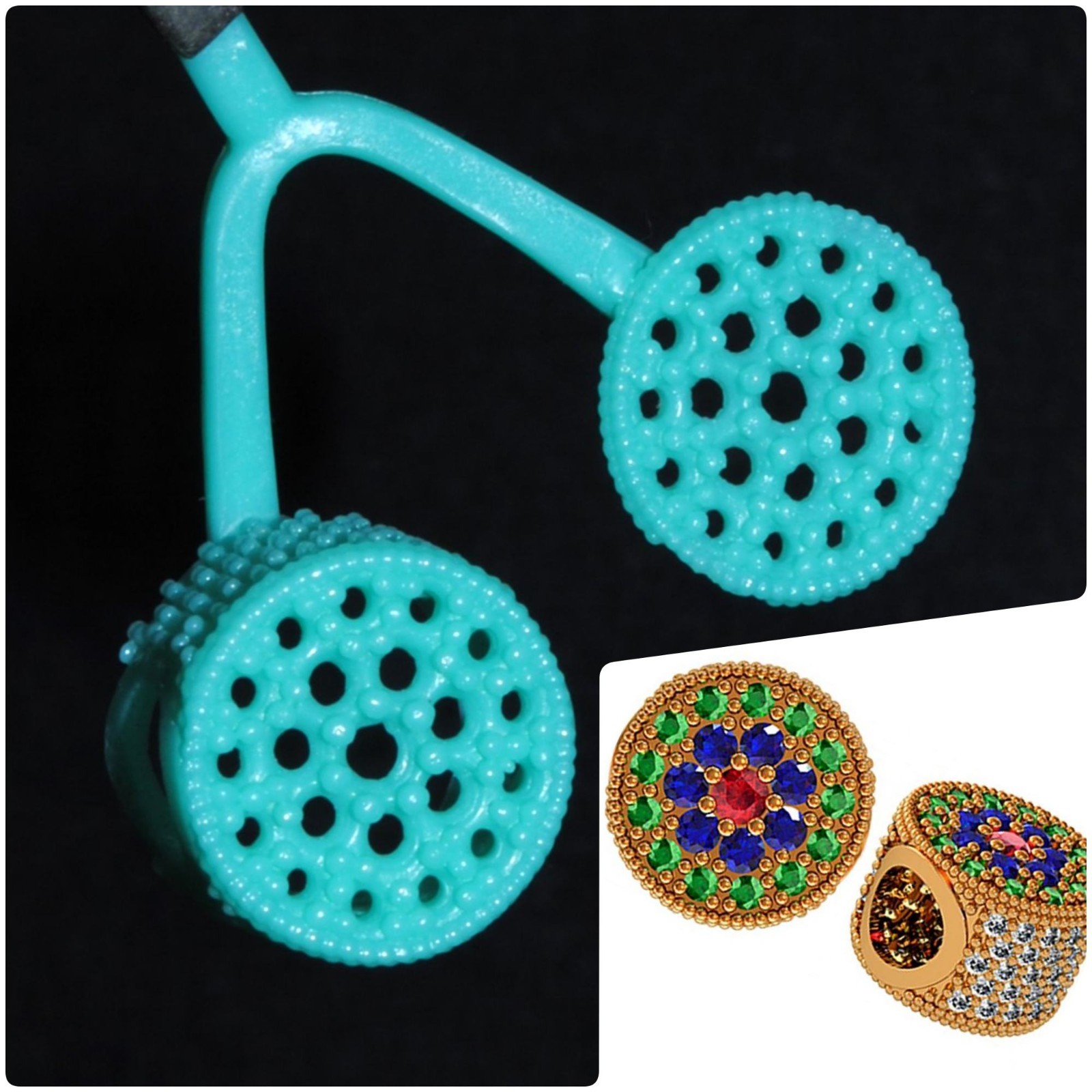 2 pcs Bead Wax patterns for lost wax casting jewelry/injection wax_610400