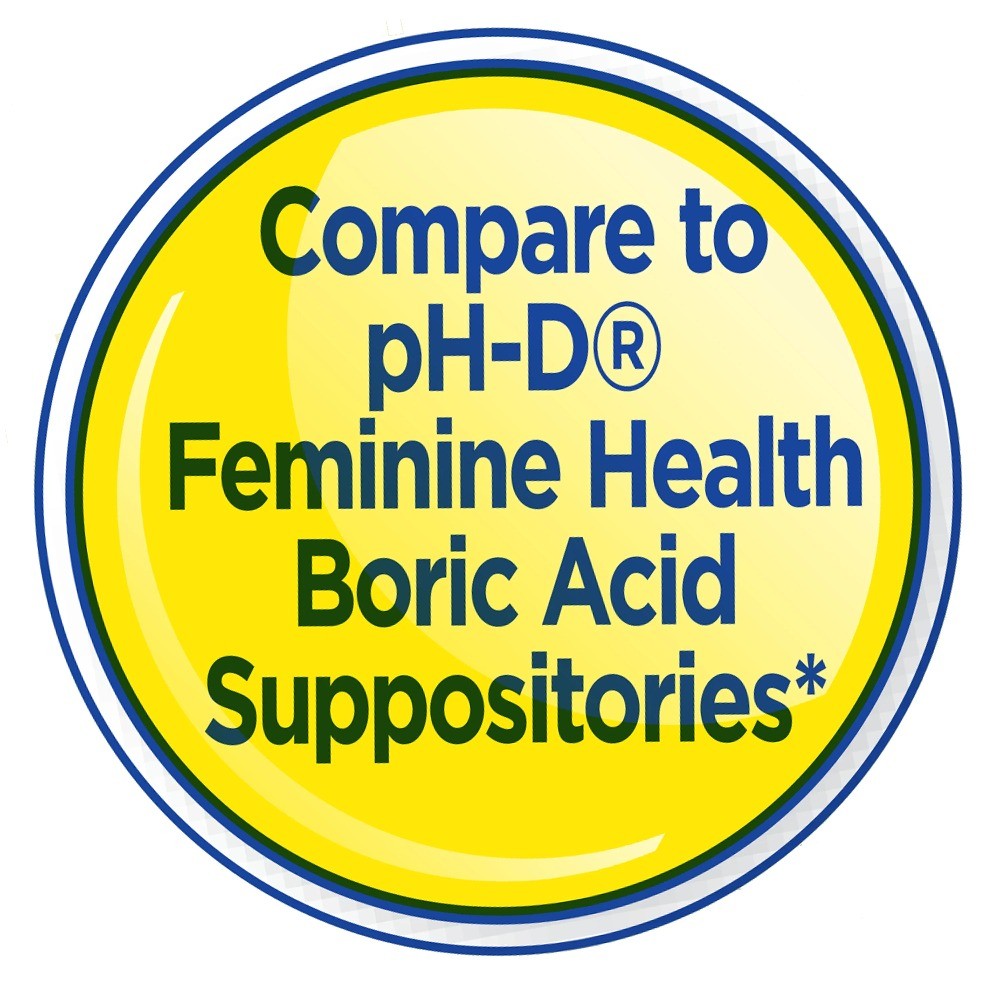 Boric Acid Vaginal Suppositories for Vaginal Odor, 30 Count