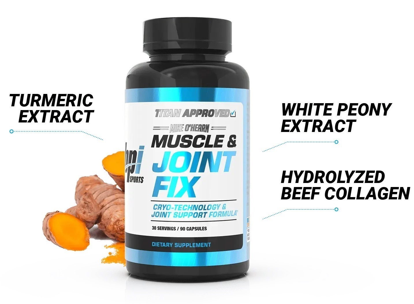 Mike O'Hearn Muscle & Joint Fix 90 Caps Beef Collagen BPI Sports Titan Series