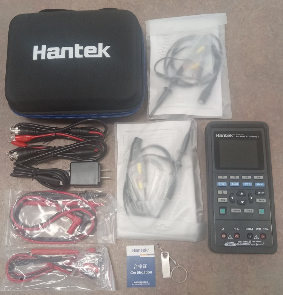 Hantek 2D42 Handheld Oscilloscope Multimeter 2-Channel 40MHz w/Accessories