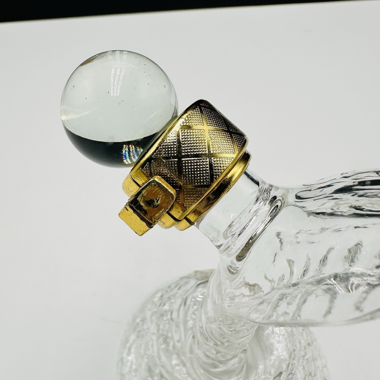 Emperor Napoleon Brandy XO Clear Glass Empty Snake/Cobra Shape Bottle
