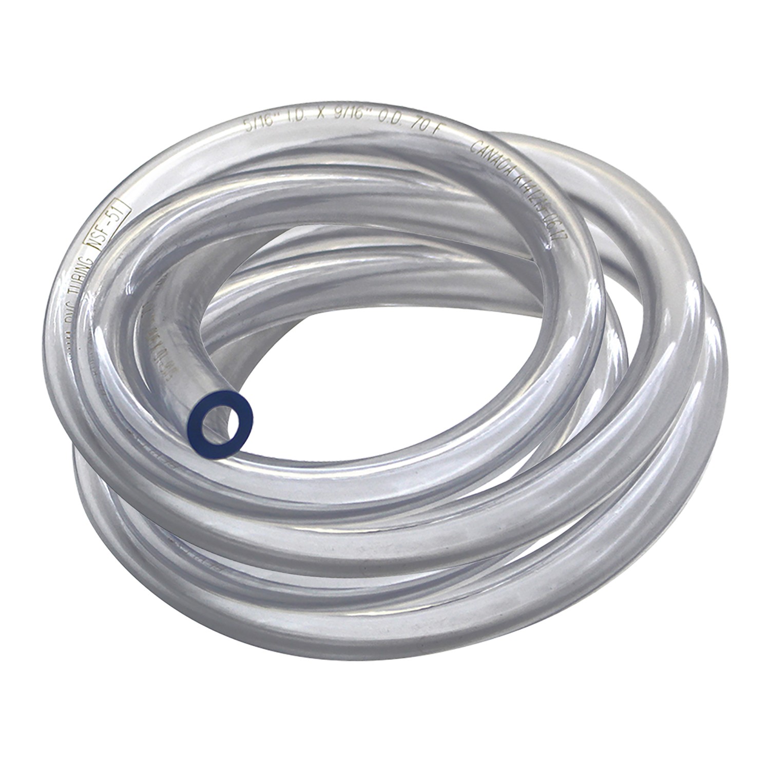 Thick-Wall Transparent Gas Line Tubing-5/16" ID X 9/16" OD-6 Feet