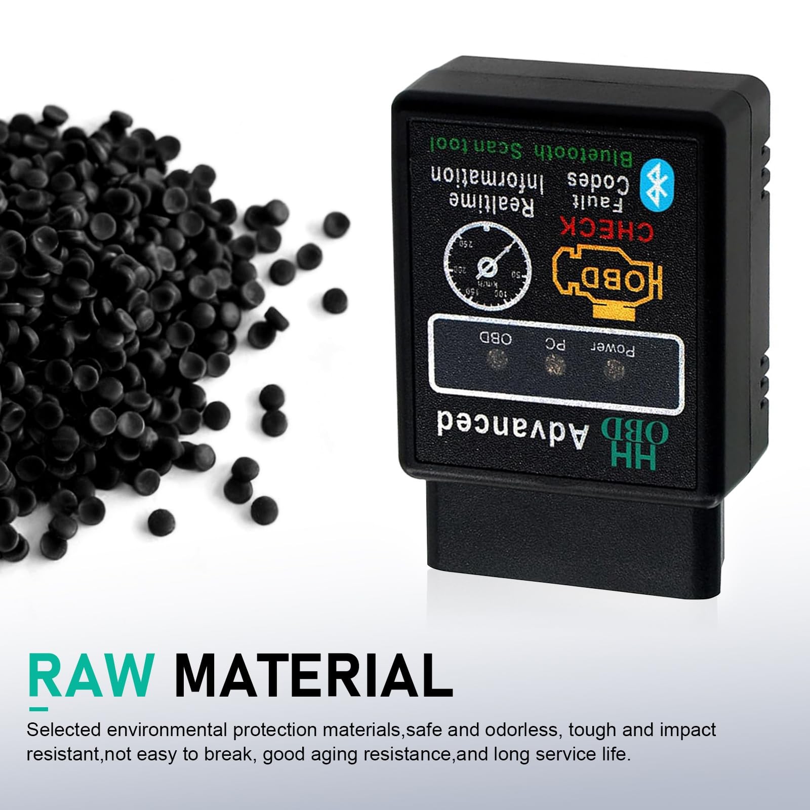 Zigeiya Car Bluetooth OBD2 Diagnostic Tool, Plug and Play Real-time Black