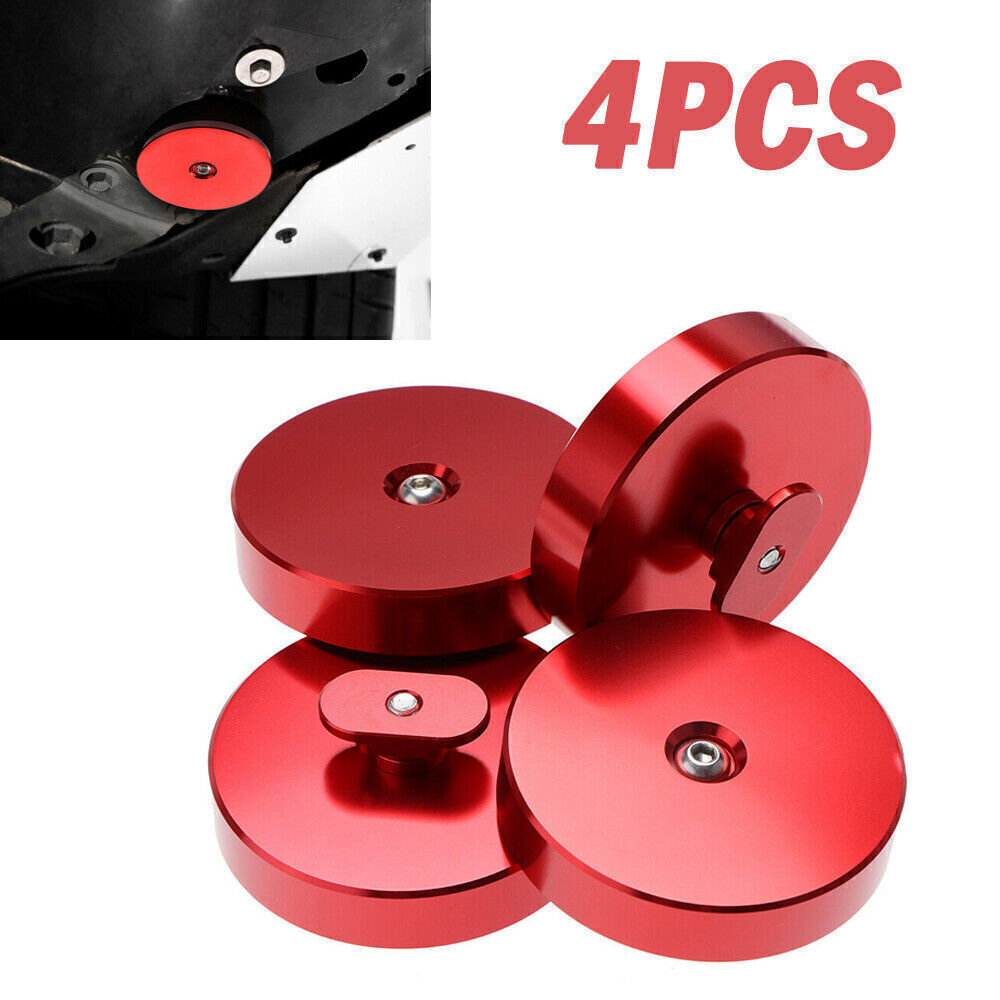 4pcs Aluminum Jacking Lift Pad Jack Puck For Corvette C5 C6 C7 C8 GS Z06 ZR1 Red