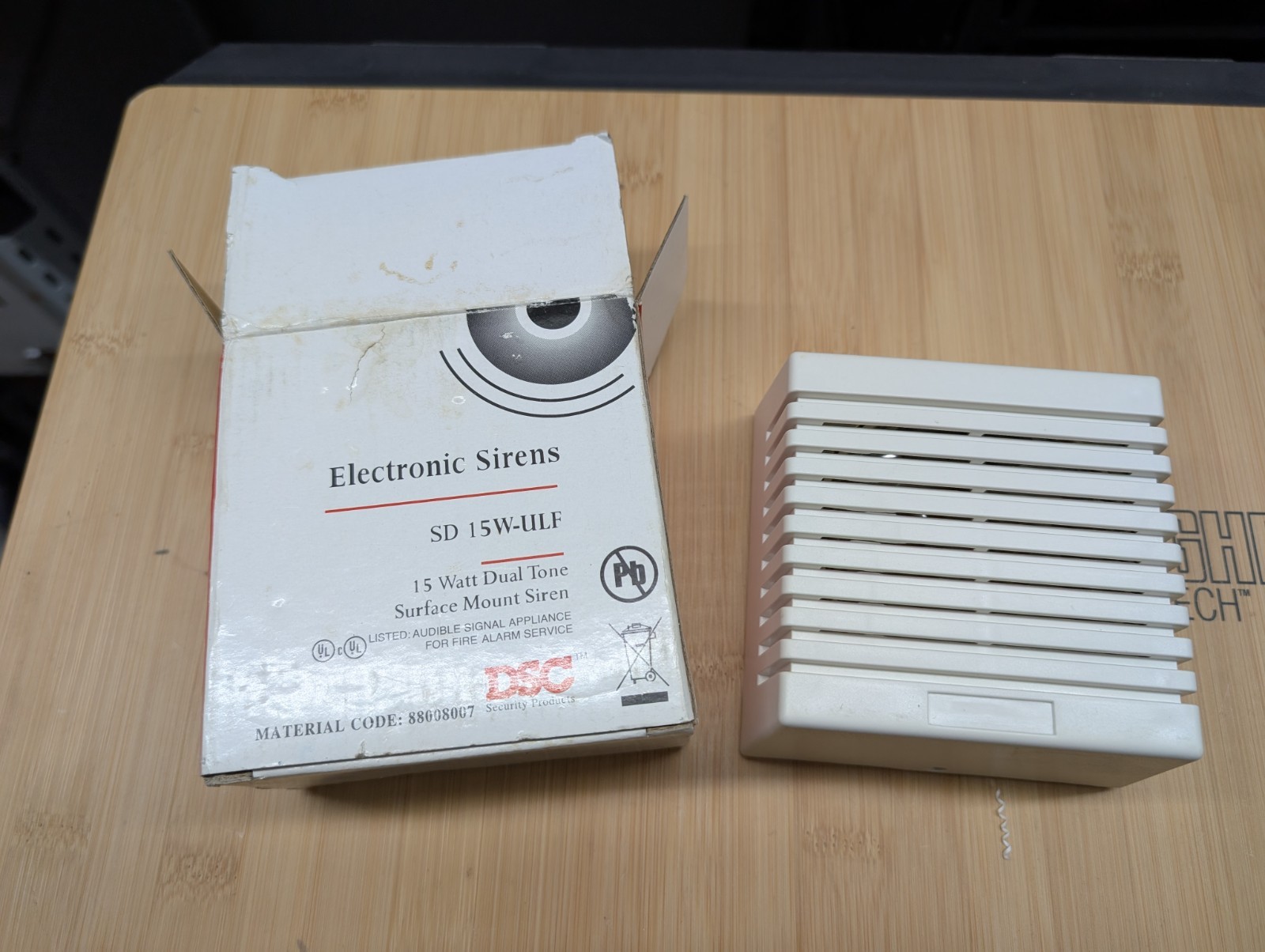 DSC SD 15W-ULF 15 Watt Dual Tone Surface Mount Household Burglar Alarm Siren New